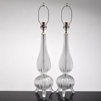 Pair of Lamps, Manner of Barovier & Toso - Sold for $1,625 on 05-15-2021 (Lot 176).jpg